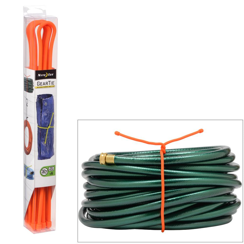Nite Ize Gear Tie ProPack - 32" Bright Orange 6 Pack