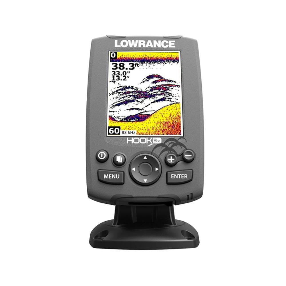 Lowrance HOOK-3x Fishfinder w-83-200 Transom Mount Transducer