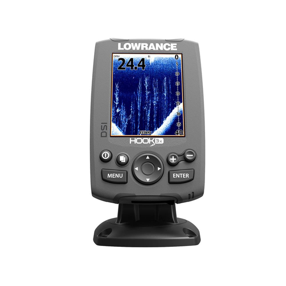 Lowrance HOOK-3x DSI Fishfinder w-455-800 Transom Mount Transducer