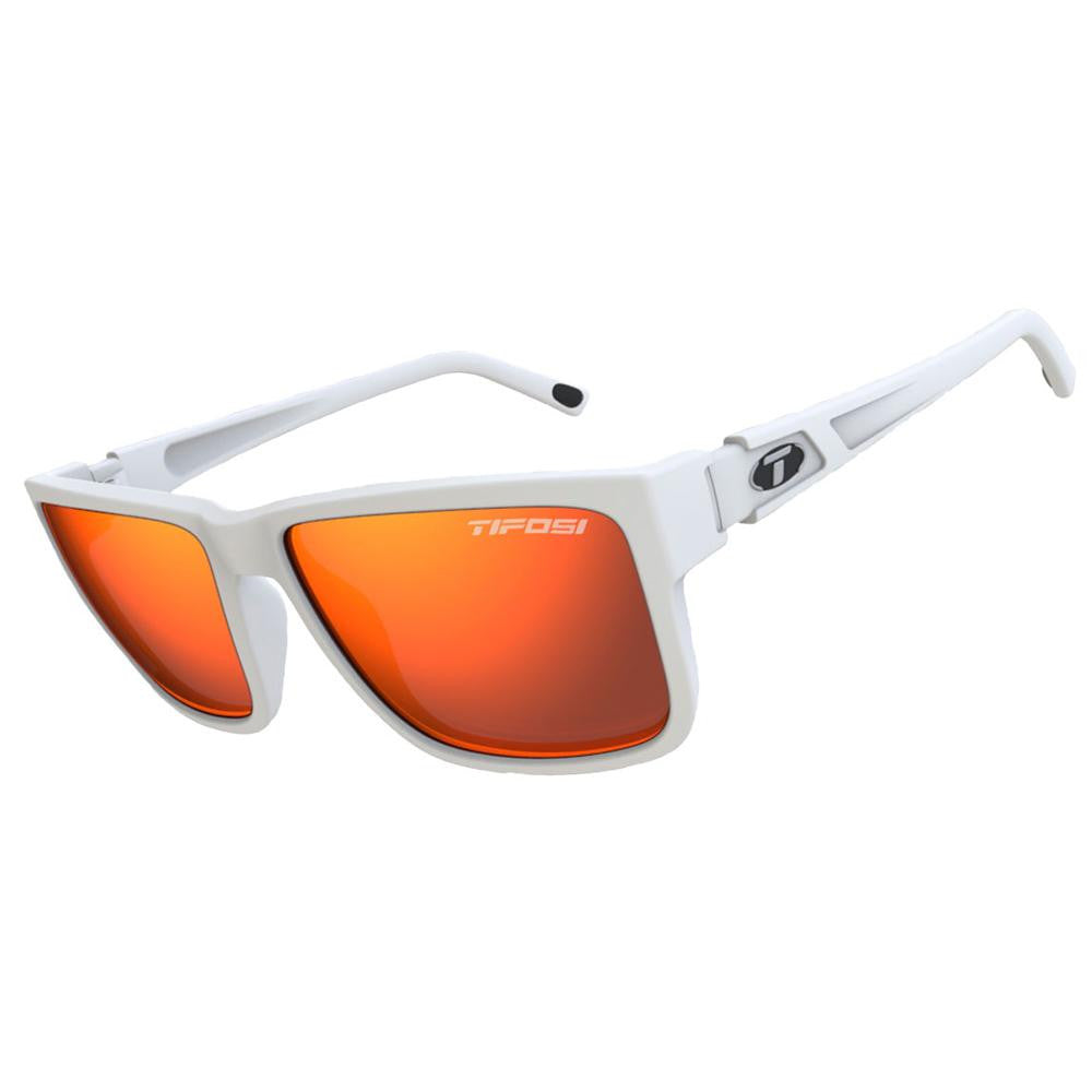 Tifosi Hagen XL Smoke Red Lens Sunglasses - Matte White