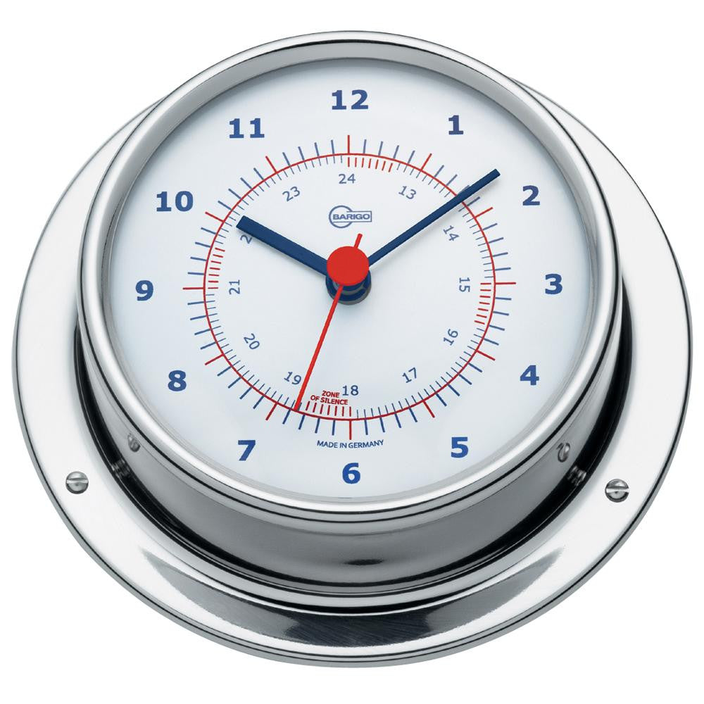 BARIGO Sky Series Quartz Ship's Clock - Stainless Steel Housing - 3.3" Dial - US Version