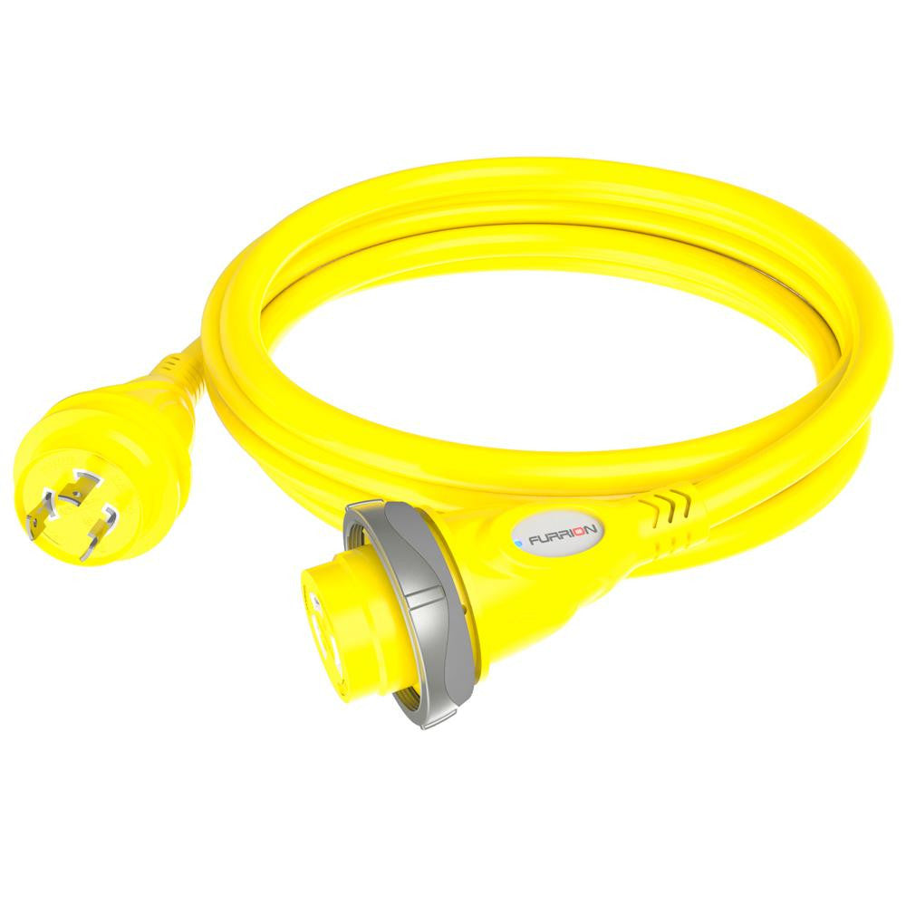 Furrion 30A 125V Marine Cordset 25ft Yellow W-LED