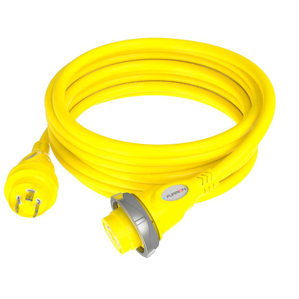 Furrion 30A 125V Marine Cordset 50ft Yellow W-LED