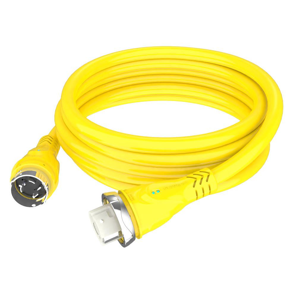 Furrion 50A 125-250V Marine Cordset 50ft Yellow W-LED