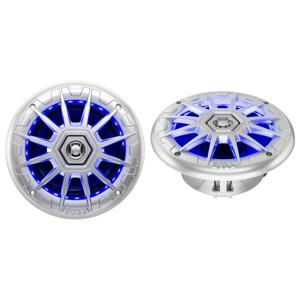 Boss Audio MRGB65S 6.5" 2-Way Coaxial Marine Speakers w-RGB LED Lights