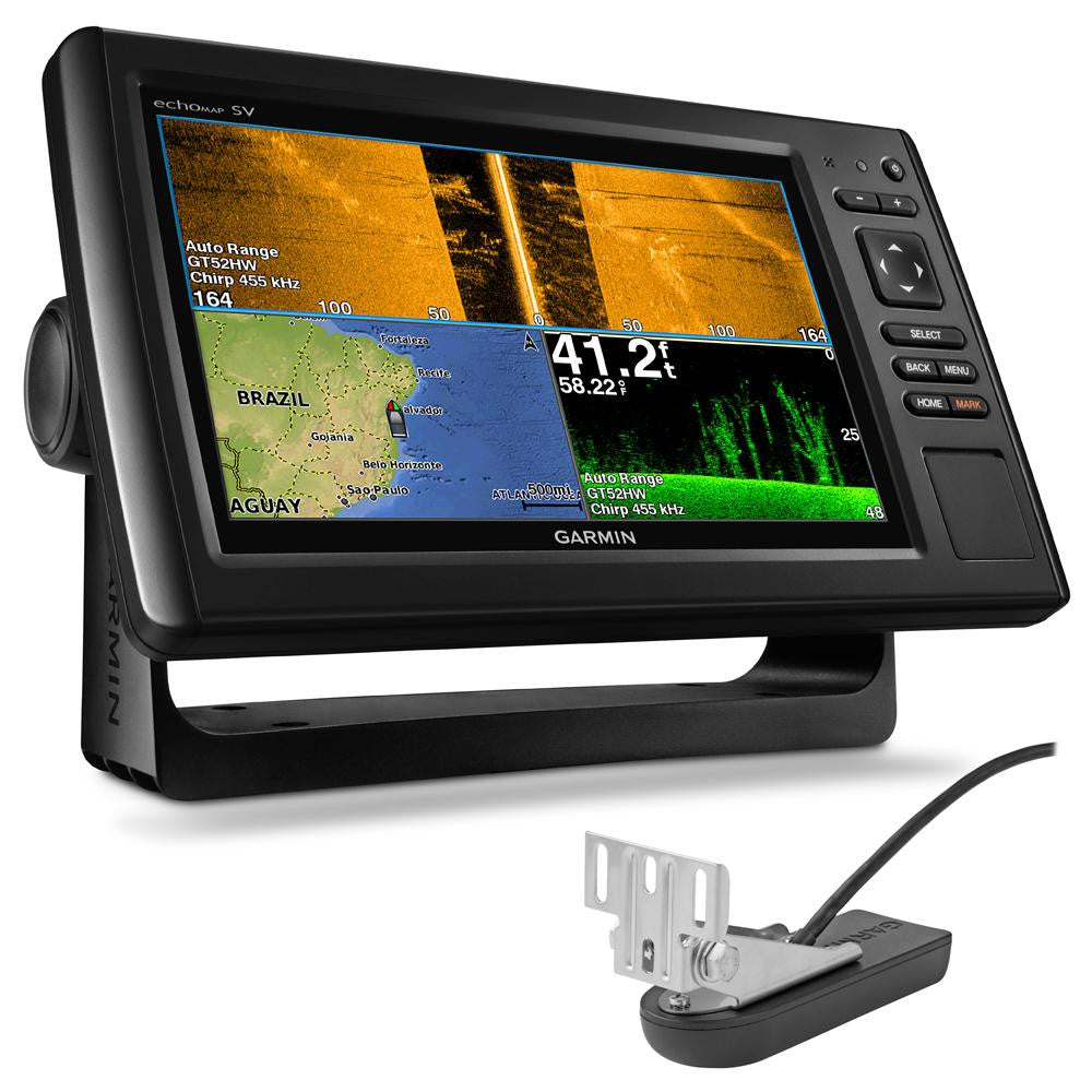 Garmin echoMAP™ CHIRP 92sv w-GT52HW-TM Plastic, TM or Trolling Motor Transducer