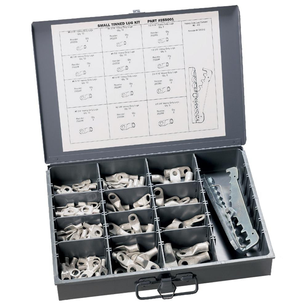 Ancor 100-Piece Tinned Copper Lug Kit w-Crimper