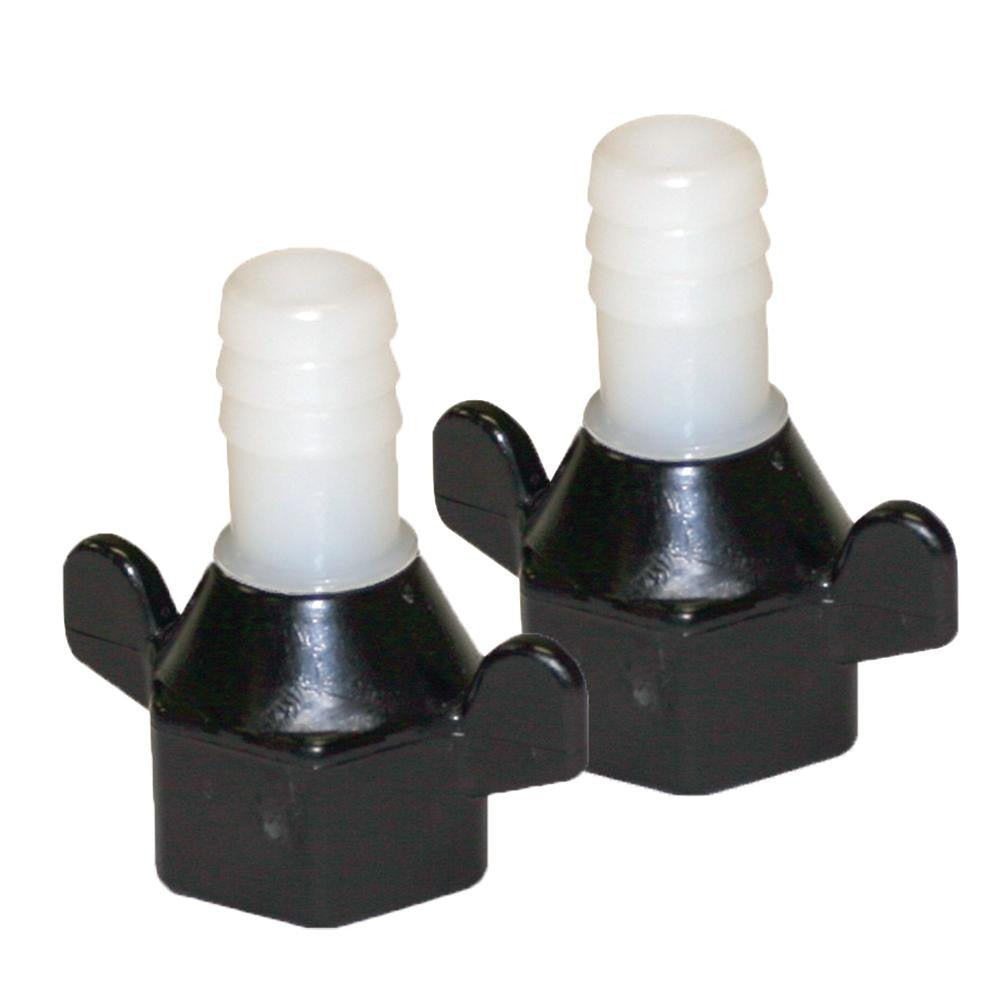 Shurflo 1-2" Barb x 1-2" NPT-F Hex-Wingnut Straight Fitting