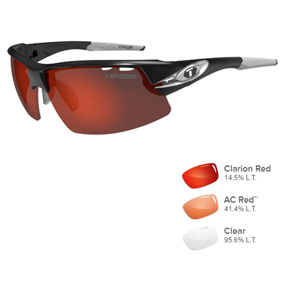 Tifosi Crit Race Silver - Clarion Red-AC Red™-Clear
