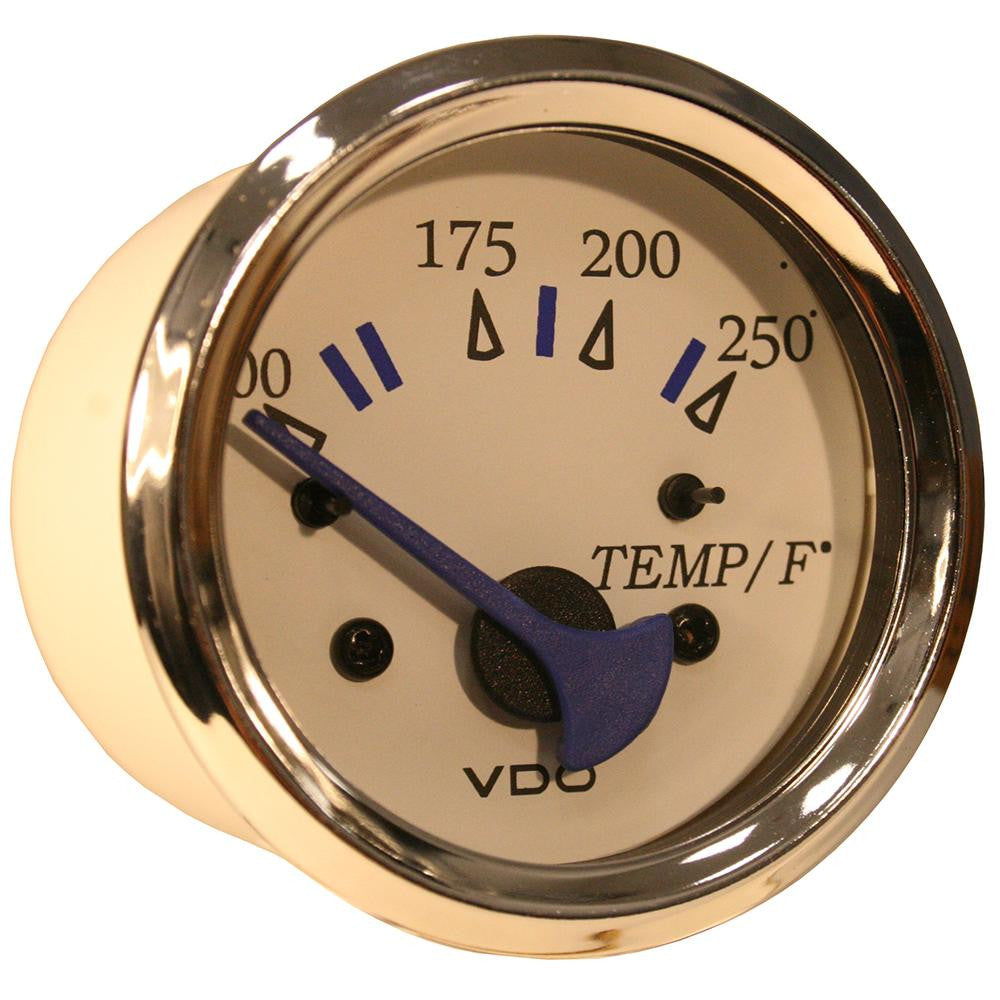 VDO Allentare White 250°F Water Temperature Gauge - Use w-Marine 450-29 Ohm Sender - 12V