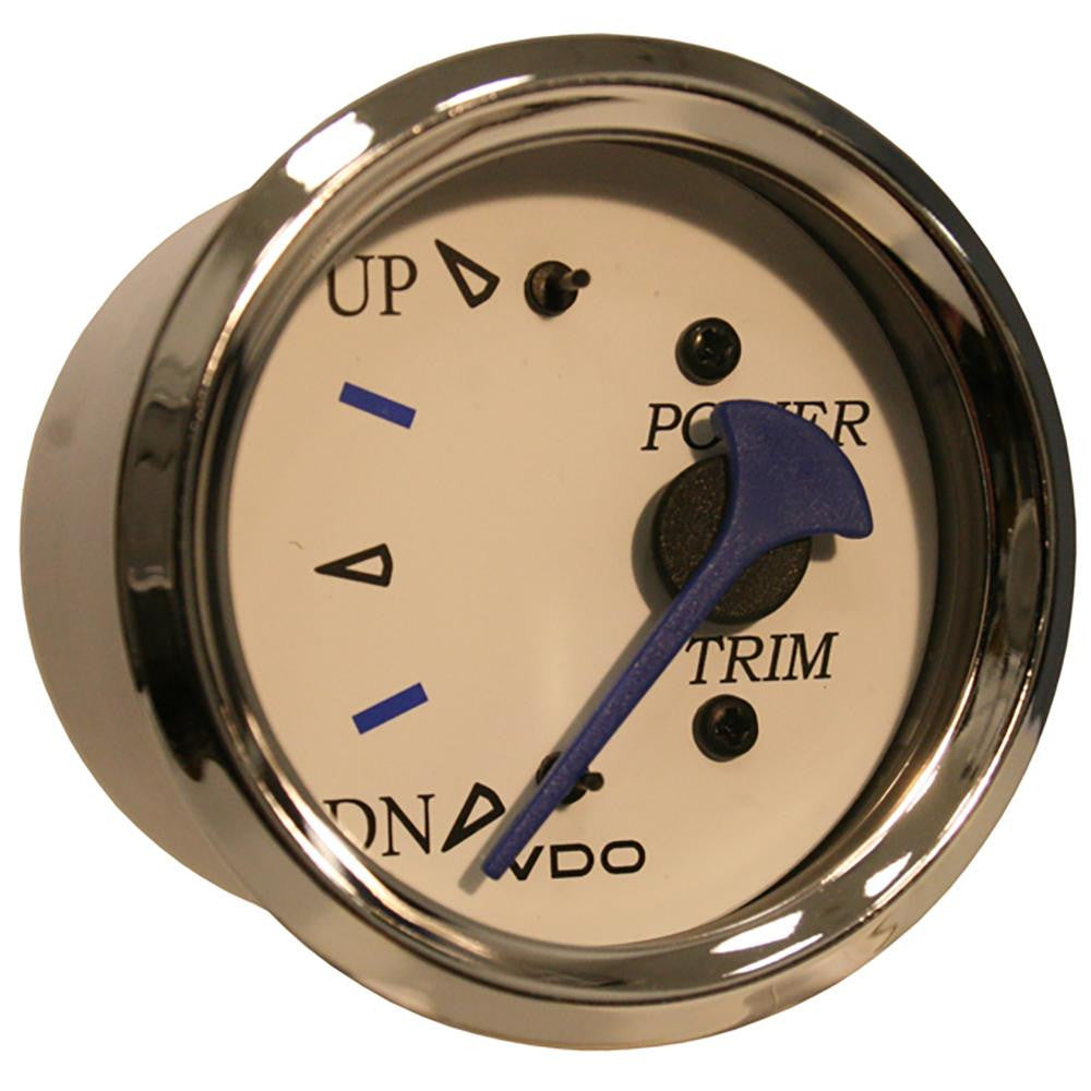 VDO Allentare White Trim Gauge - For Use w-Evinrude-Johnson Engines - 12V