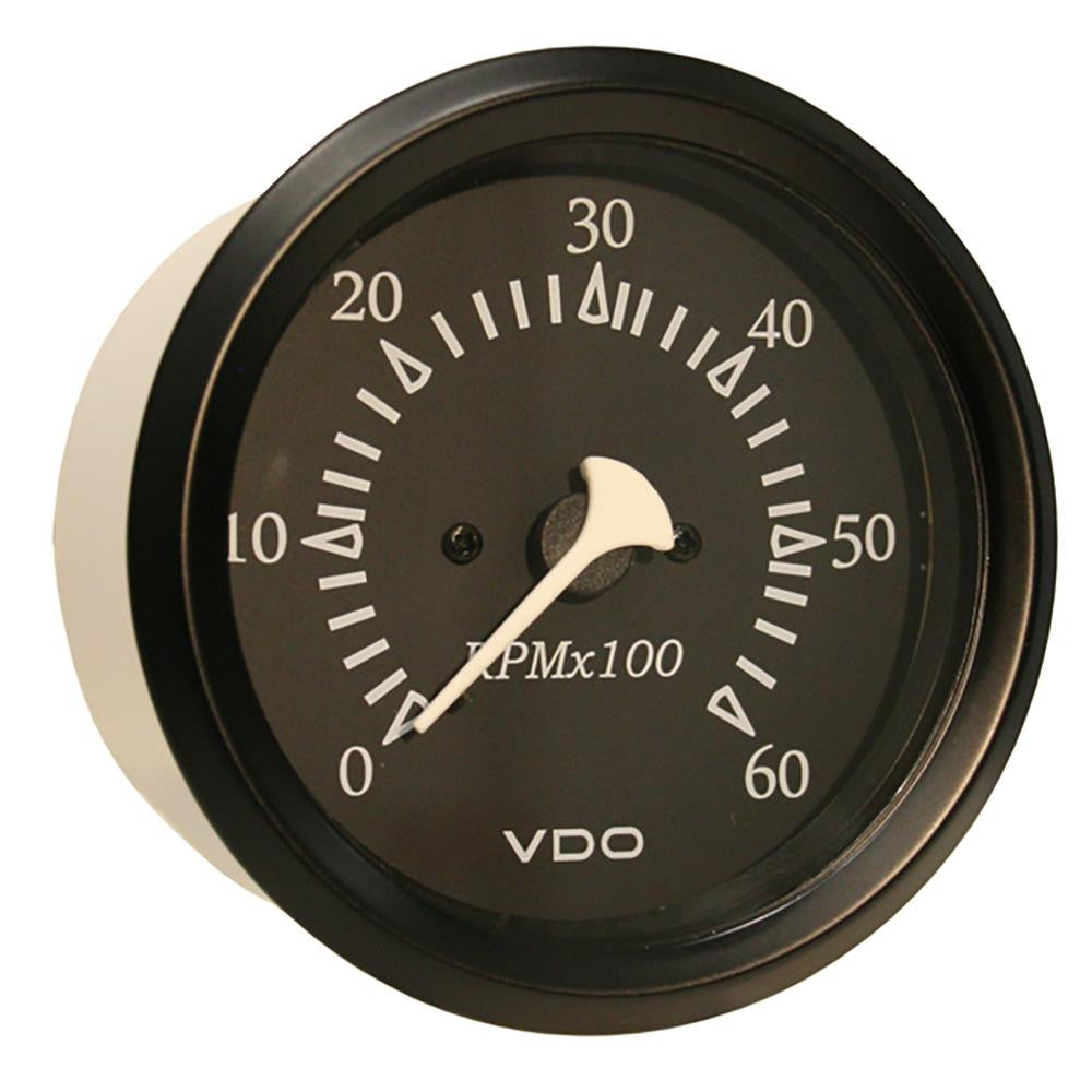 VDO Allentare Black 6000RPM 3-3-8" (85mm) Sterndrive Tachometer - 12V - Black Bezel
