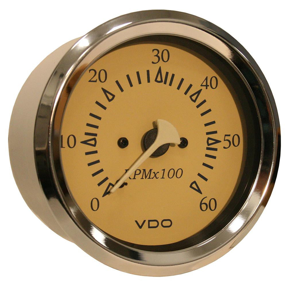 VDO Allentare Teak 6000RPM 3-3-8" (85mm) Sterndrive Tachometer - 12V