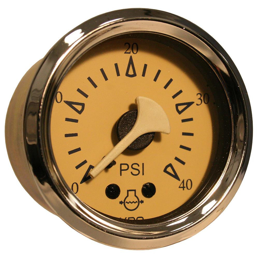 VDO Allentare Teak 40PSI Mechanical Water Pressure Gauge
