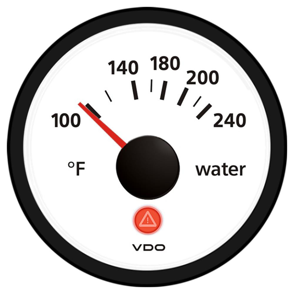 VDO Viewline Ivory 240°F Water Temperature Gauge 12-24V - Use with US Sender