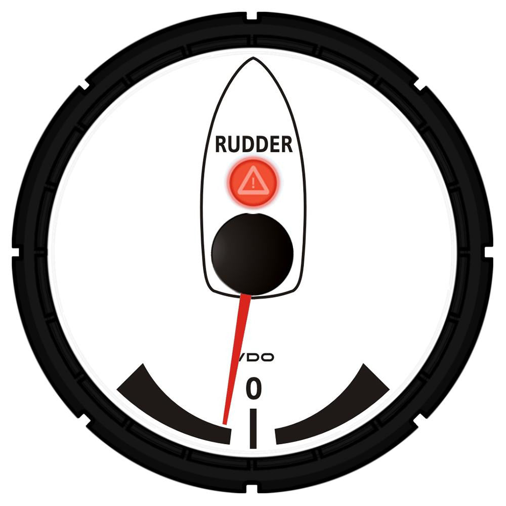 VDO Viewline Ivory Rudder Angle Indicator 3-3-8" (85mm) 12-24V - Use with VDO Sender