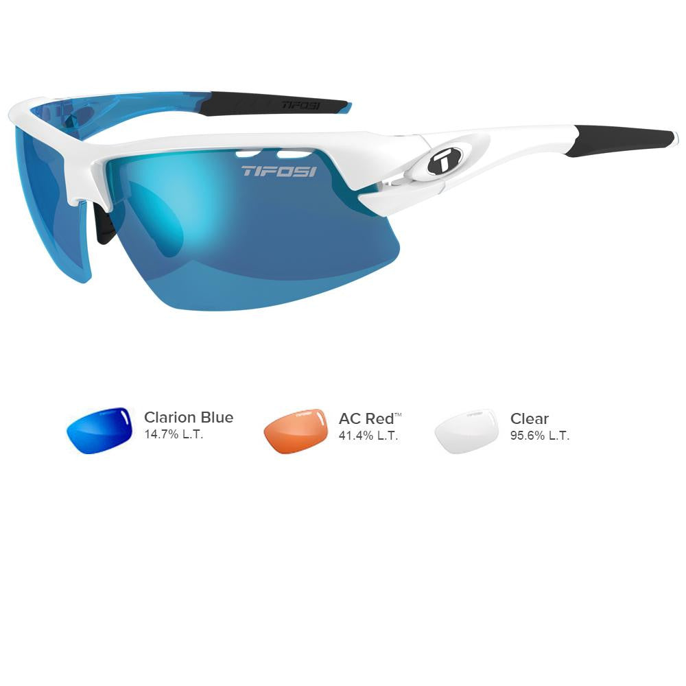 Tifosi Crit Interchangeable Skycloud Sunglasses - Clarion Blue-AC Red™-Clear