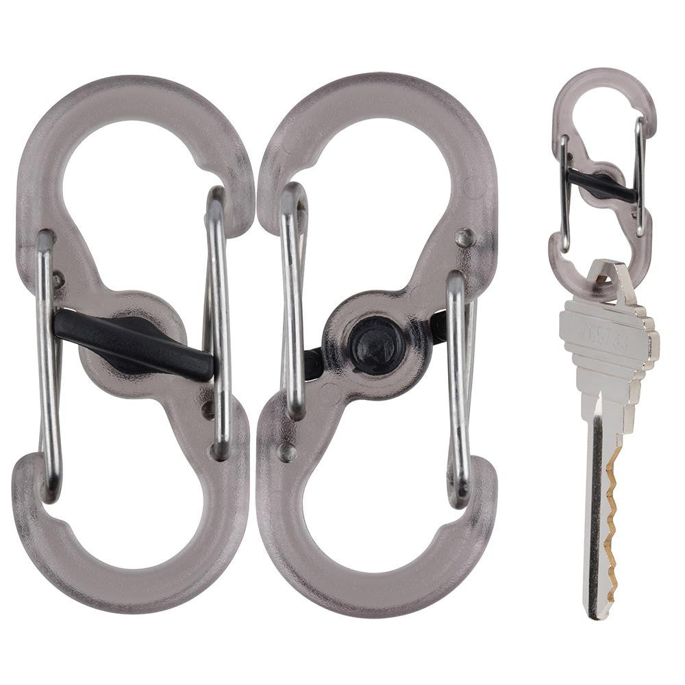 Nite Ize S-Biner® MicroLock® Polycarbonate - 2-Pack - Smoke