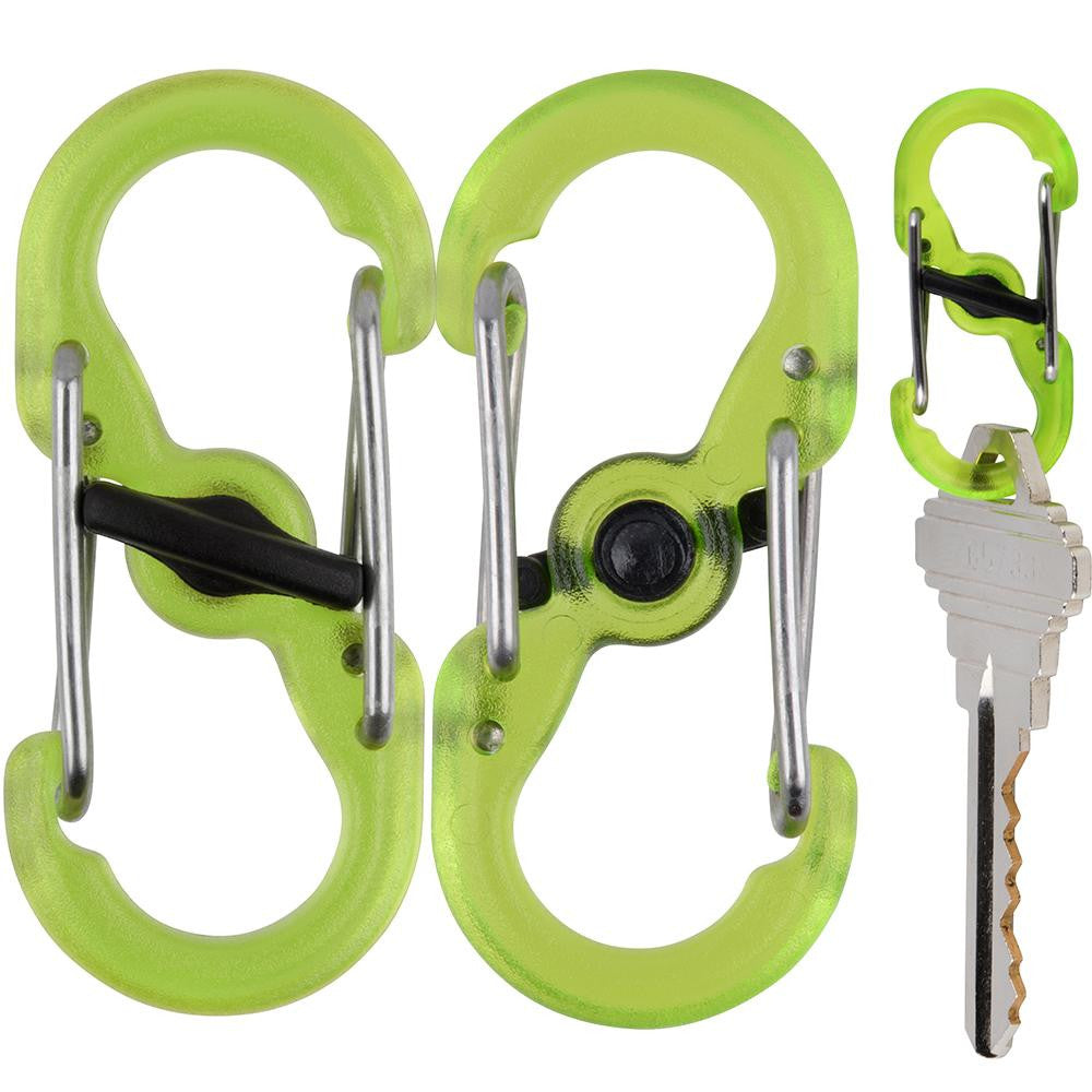 Nite Ize S-Biner® MicroLock® Polycarbonate - 2-Pack - Lime