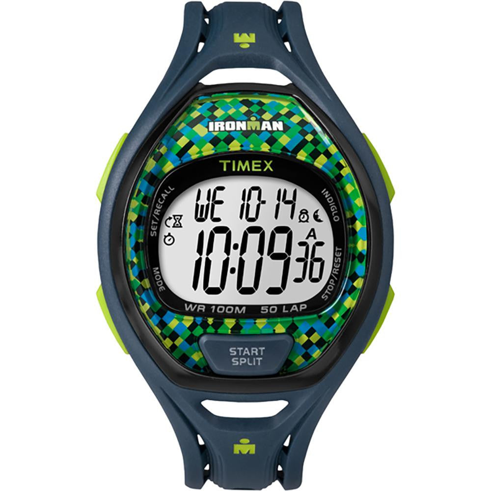 Timex IRONMAN® Sleek 50 Full Size Watch - Blue-Lime