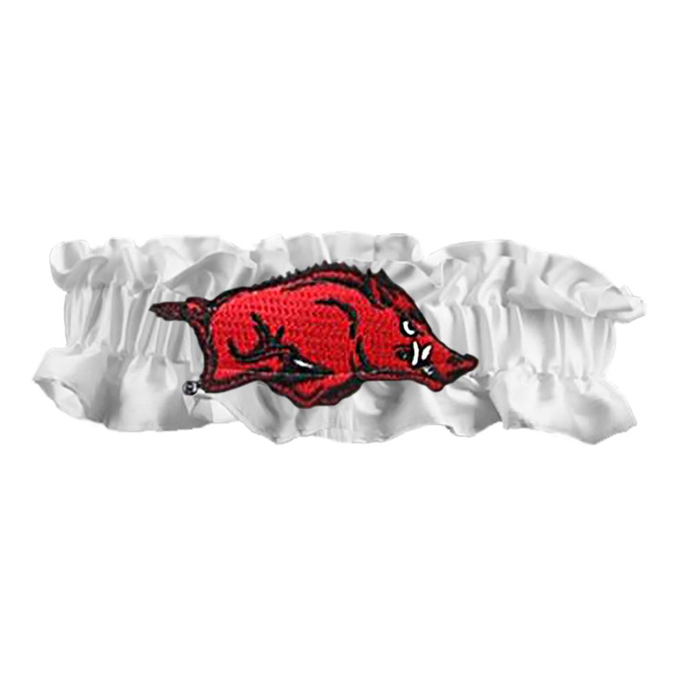 Arkansas Razorbacks NCAA Satin Garter (White)