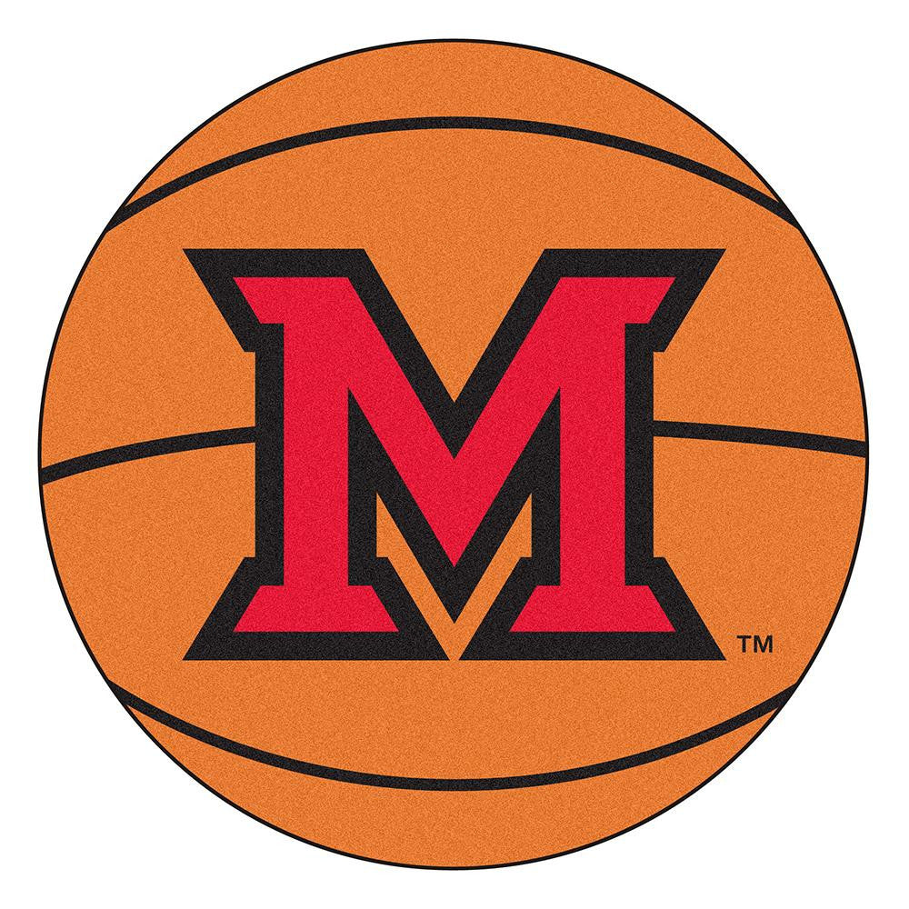Miami Ohio Redhawks NCAA Basketball Round Floor Mat (29)