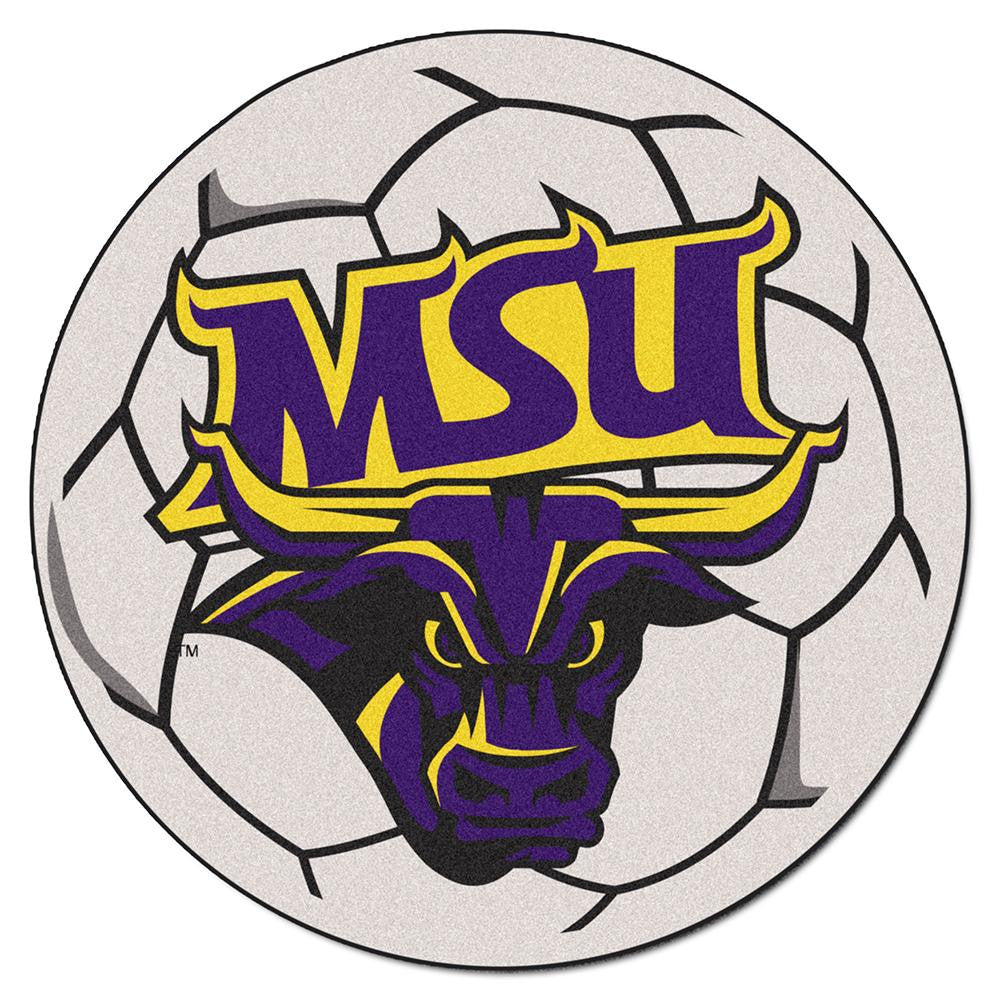 Minnesota State Mankato Mavericks NCAA Soccer Ball Round Floor Mat (29)