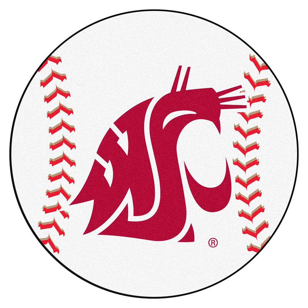 Washington State Cougars NCAA Baseball Round Floor Mat (29)