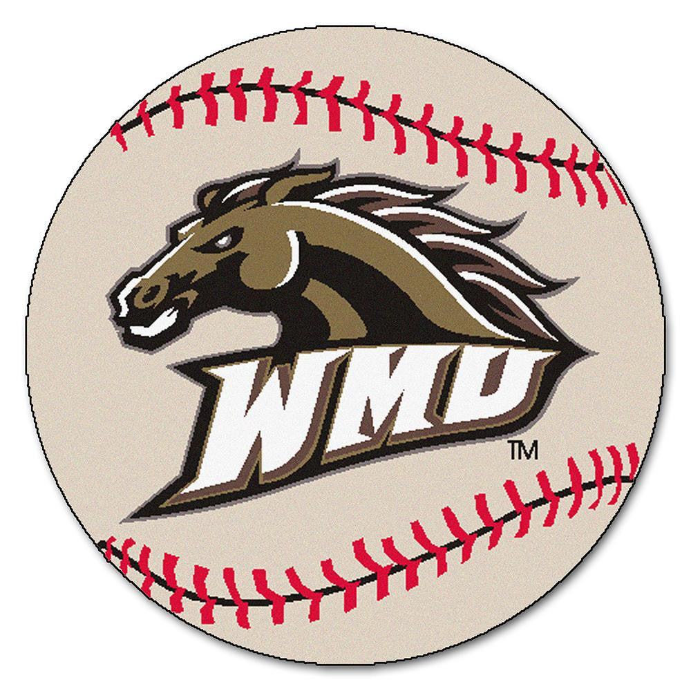 Western Michigan Broncos NCAA Baseball Round Floor Mat (29)