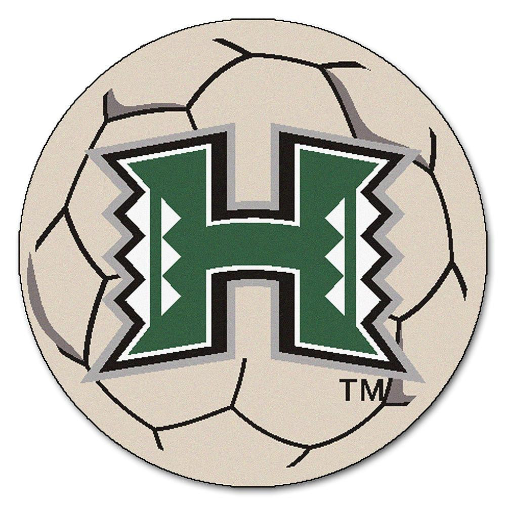 Hawaii Rainbow Warriors NCAA Soccer Ball Round Floor Mat (29)