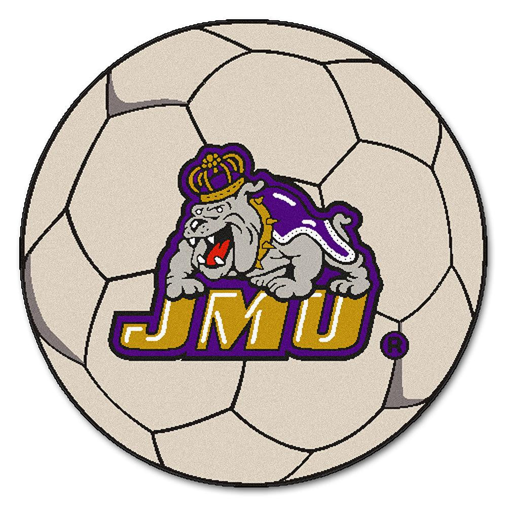 James Madison Dukes NCAA Soccer Ball Round Floor Mat (29)