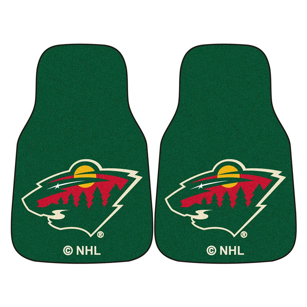 Minnesota Wild NHL 2-Piece Printed Carpet Car Mats (18x27)