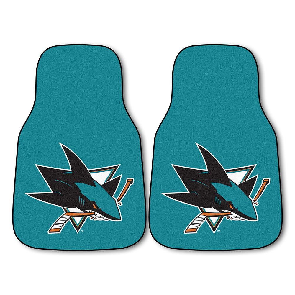 San Jose Sharks NHL 2-Piece Printed Carpet Car Mats (18x27)