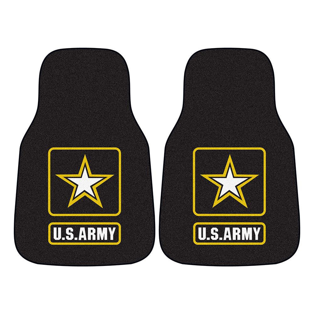 US Army Armed Forces 2-Piece Printed Carpet Car Mats (18x27)
