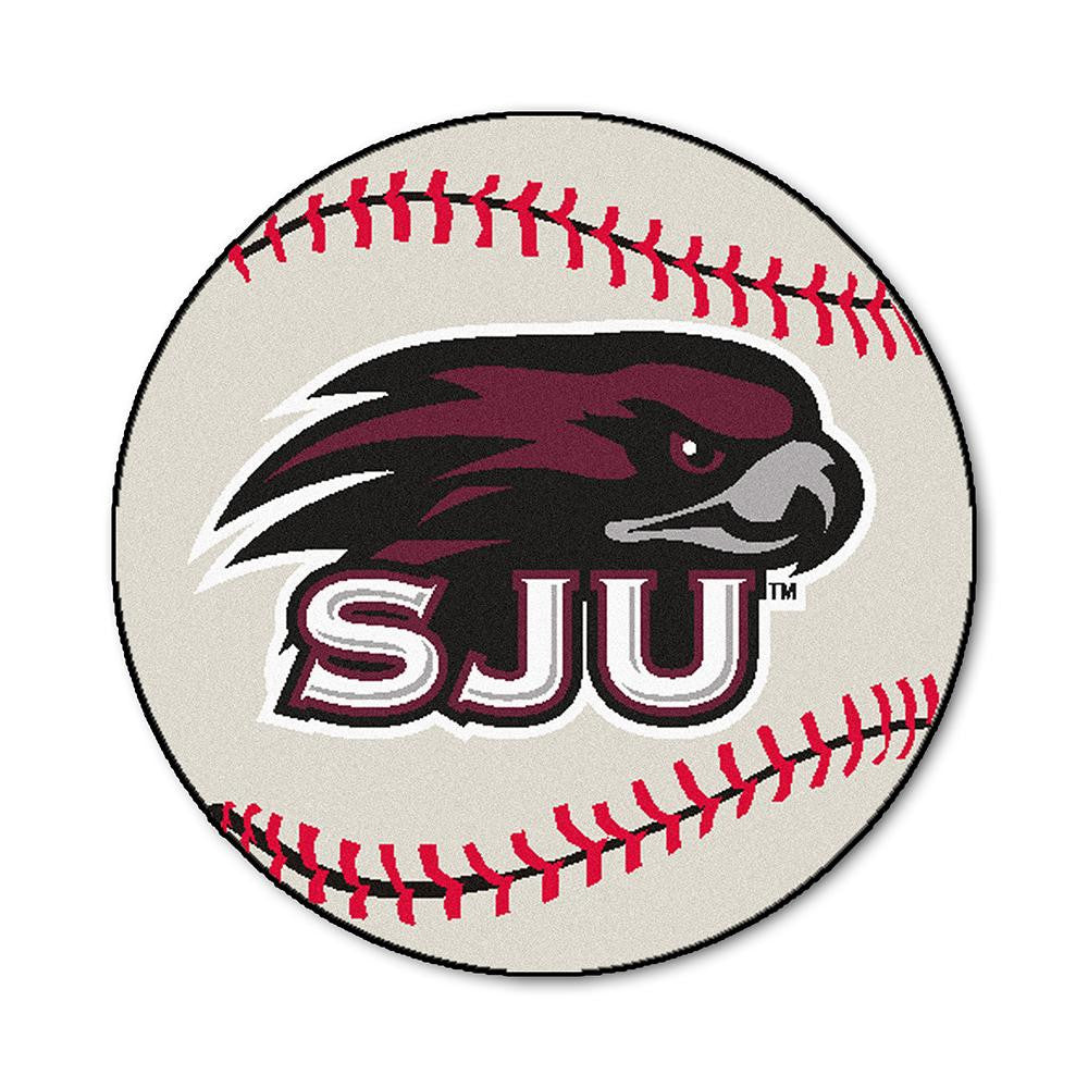 Saint Joseph's Hawks NCAA Baseball Round Floor Mat (29)