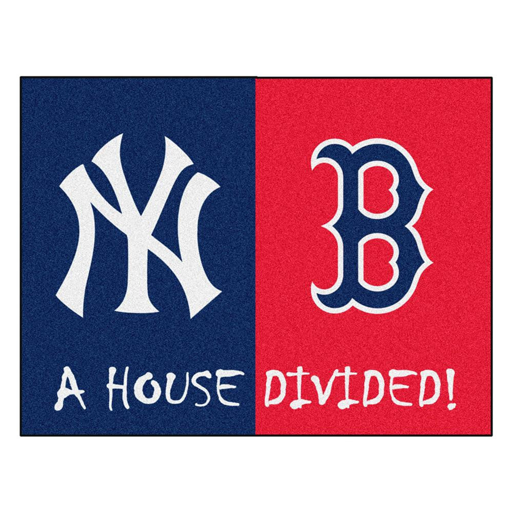 Yankees - Red Sox MLB House Divided NFL All-Star Floor Mat (34x45)