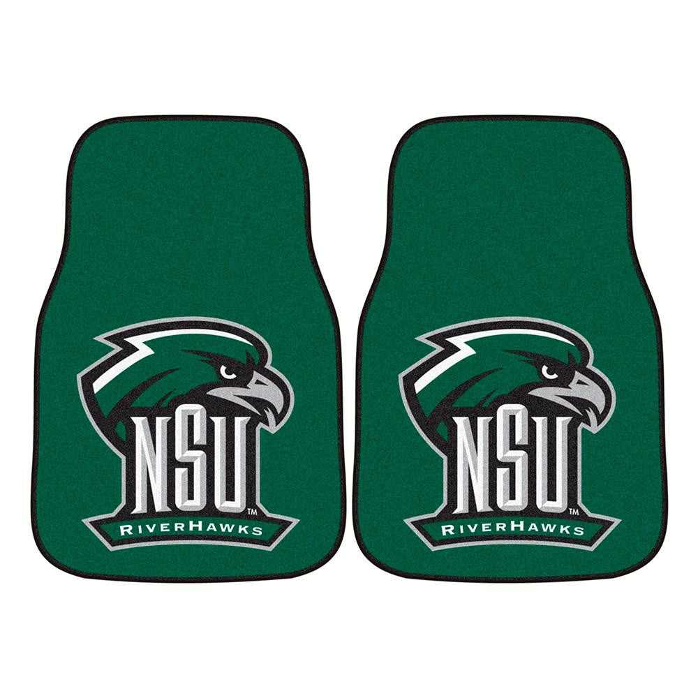 Northeastern Huskies NCAA 2-Piece Printed Carpet Car Mats (18x27)