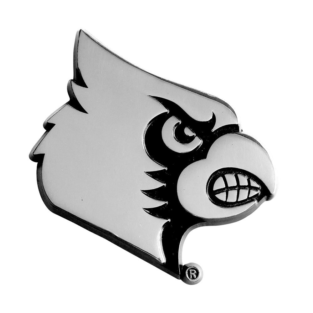 Louisville Cardinals NCAA Chrome Car Emblem (2.3in x 3.7in)