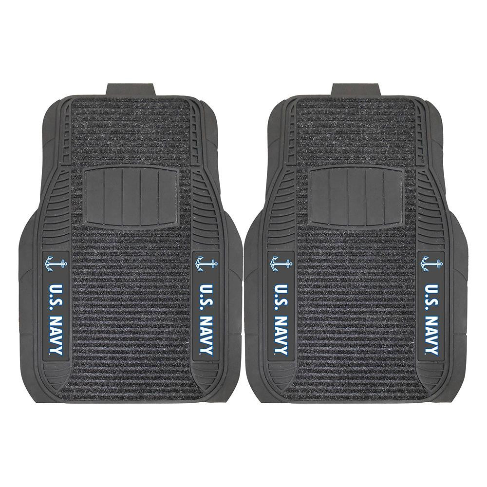 US Navy Armed Forces Deluxe 2-Piece Vinyl Car Mats