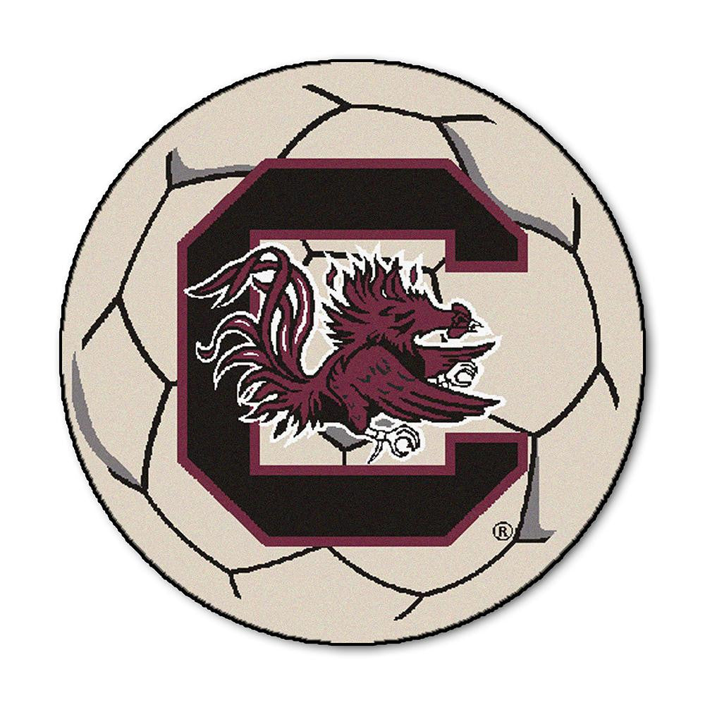 South Carolina Fighting Gamecocks NCAA Soccer Ball Round Floor Mat (29)