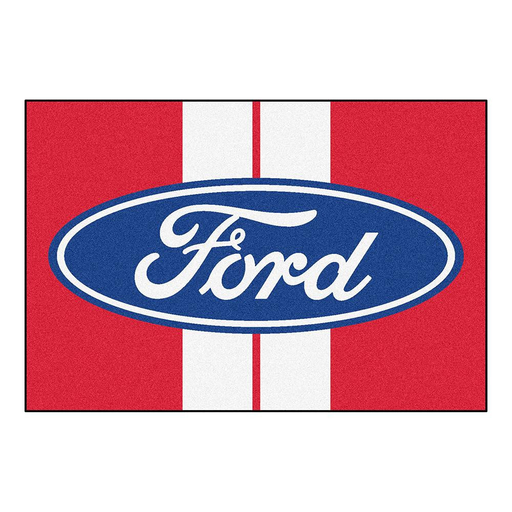 Ford Ford Oval with Stripes 5x8 Rug (60x92)