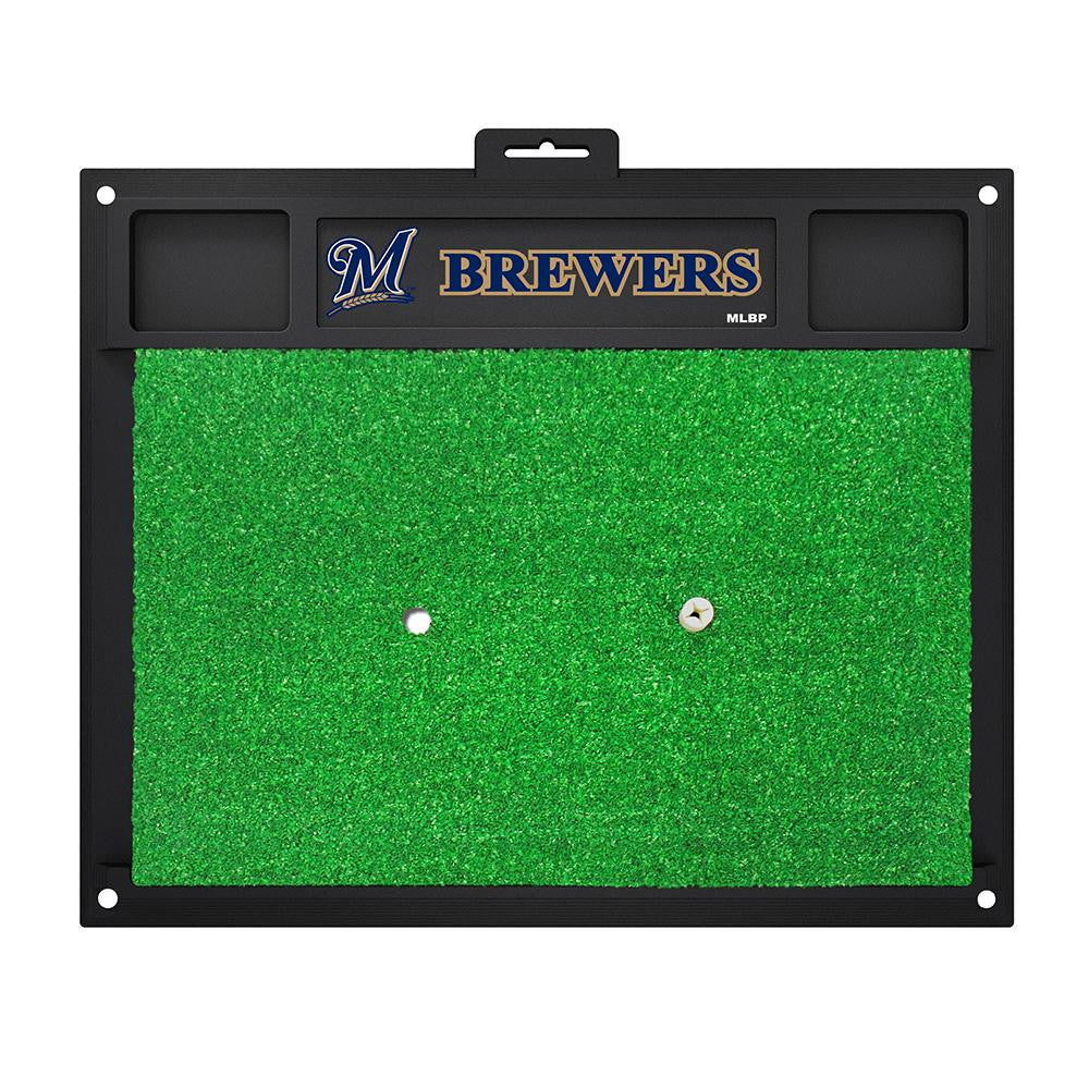 Milwaukee Brewers MLB Golf Hitting Mat (20in L x 17in W)
