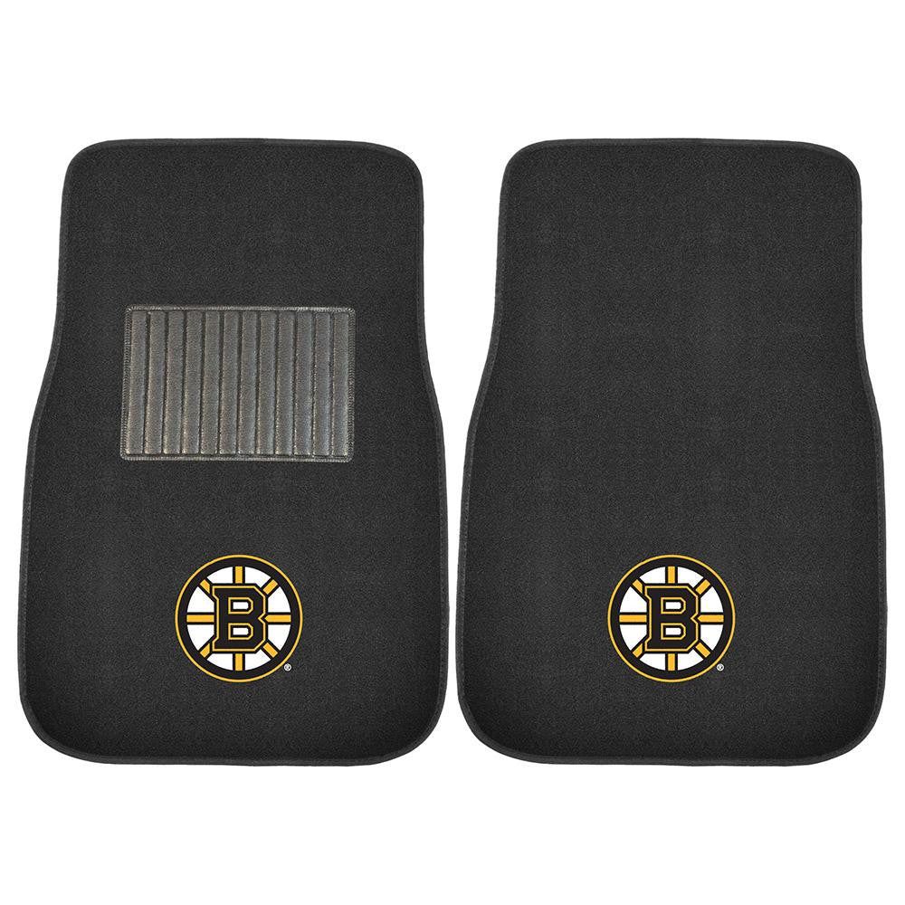 Boston Bruins NHL 2-pc Embroidered Car Mat Set