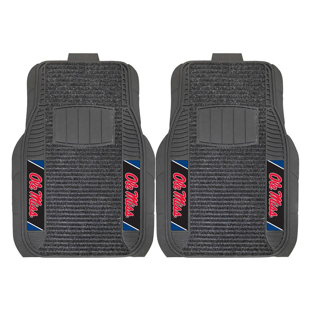 Mississippi Rebels NCAA Deluxe 2-Piece Vinyl Car Mats (20x27)