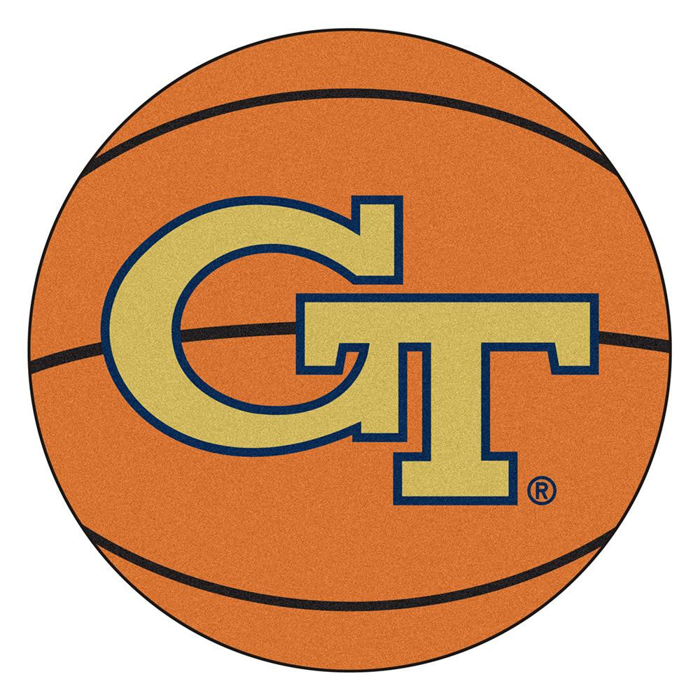 Georgia Tech Yellowjackets NCAA Basketball Round Floor Mat (29)