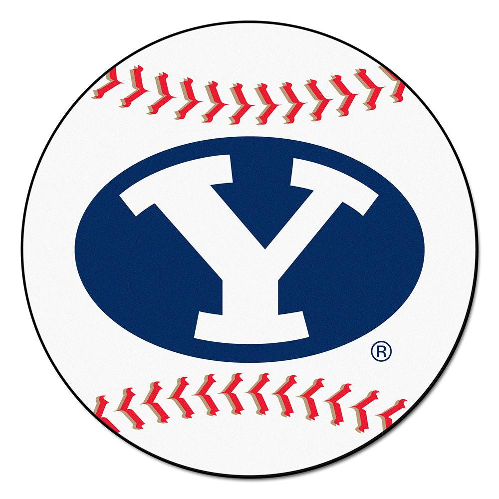 Brigham Young Cougars NCAA Baseball Round Floor Mat (29)