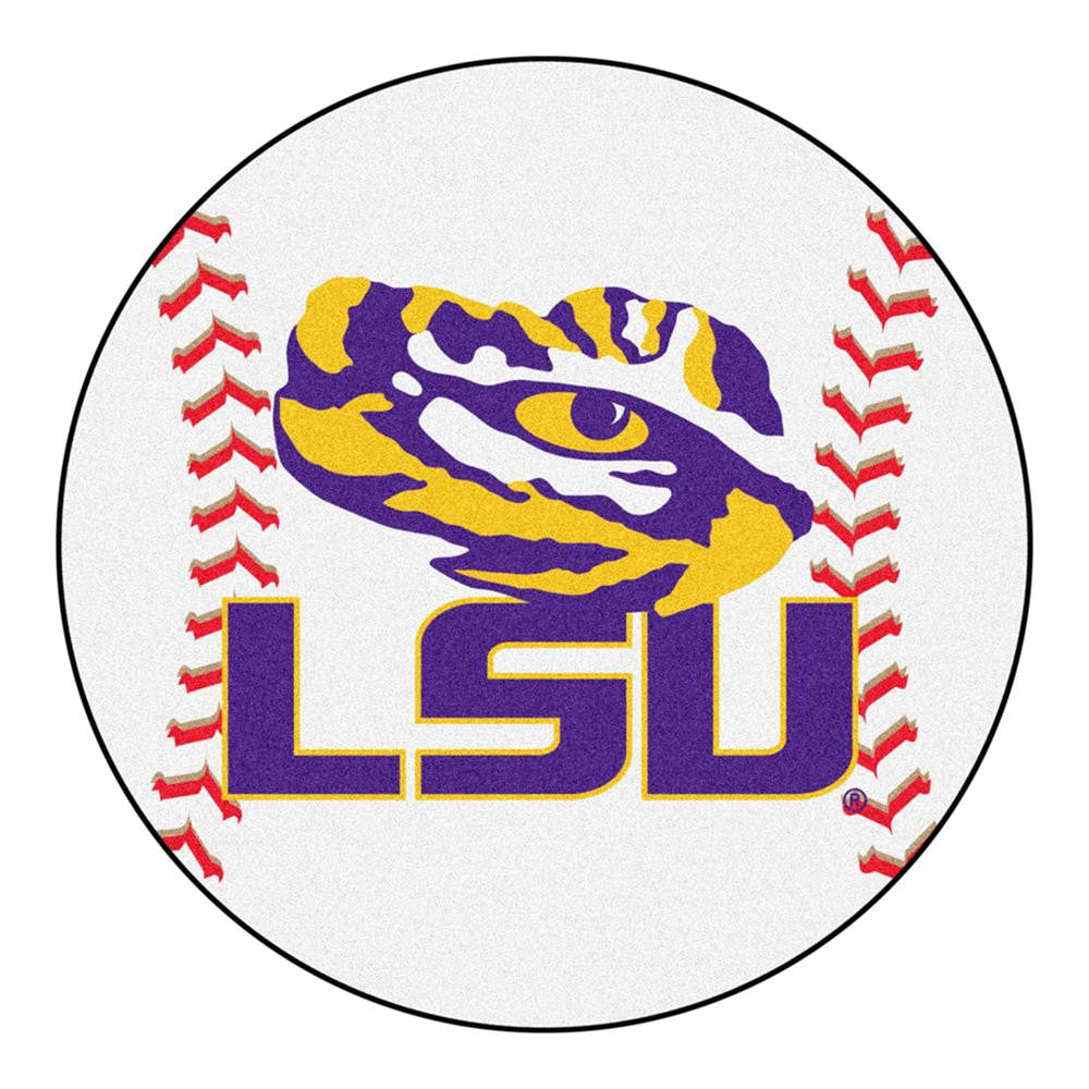 Louisiana State Fightin Tigers NCAA Baseball Round Floor Mat (29) LSU Logo