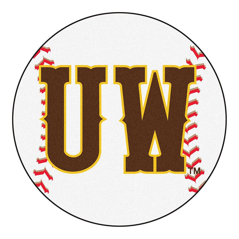 Wyoming Cowboys NCAA Baseball Round Floor Mat (29)