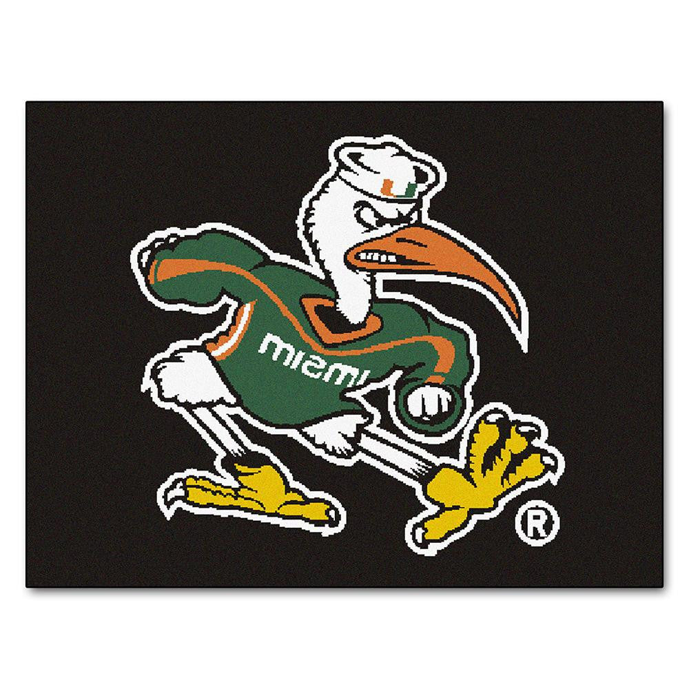 Miami Hurricanes NCAA All-Star Floor Mat (34x45) Sebastian the Ibis