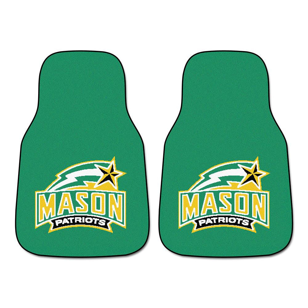 George Mason Patriots NCAA 2-Piece Printed Carpet Car Mats (18x27)